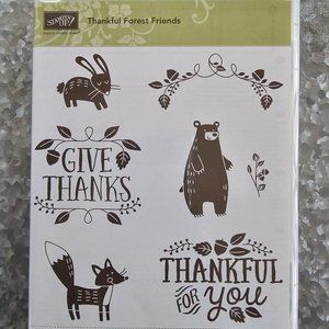 THANKFUL FOREST FRIENDS Stampin' Up! Rubber Stamps